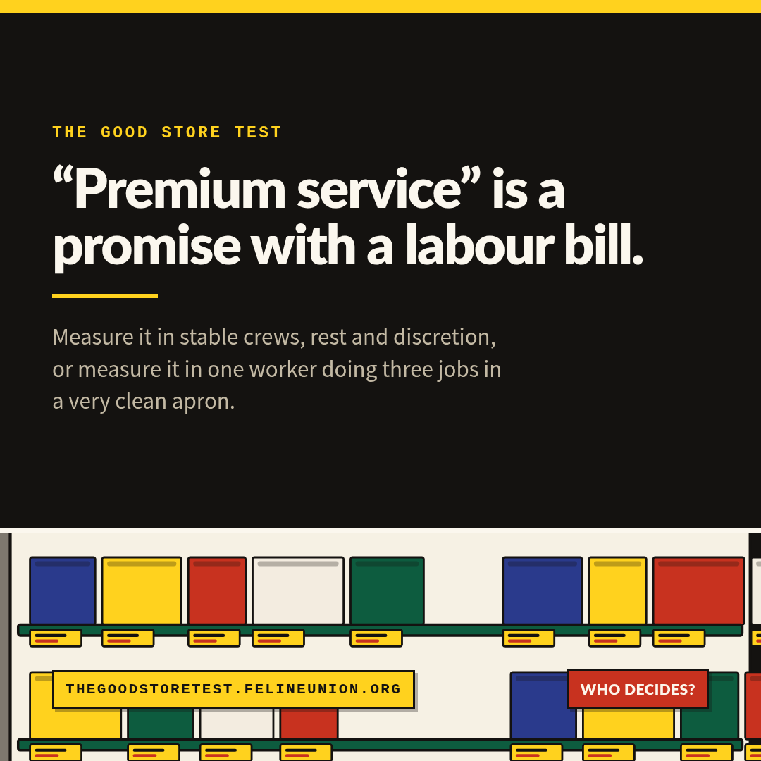 Share card: Service is a staffing decision. “Premium service” is a promise with a labour bill.